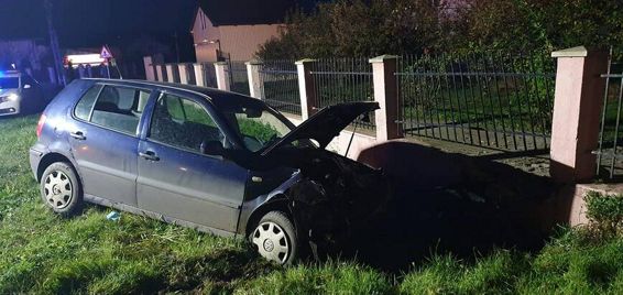 Un autoturism a parasit partea carosabila si a intrat in gardul unei gospodarii | imaginea 1