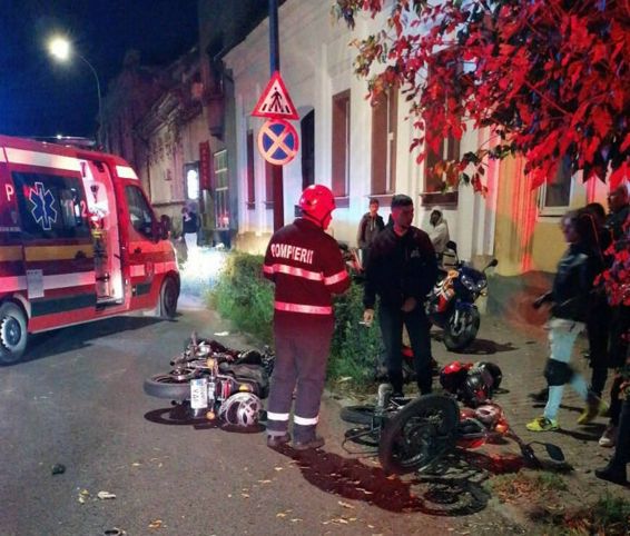 Accident rutier intre doua motociclete in Targu Mures | imaginea 1