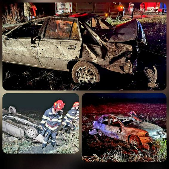 Autoturism rasturnat in afara partii carosabile | imaginea 1