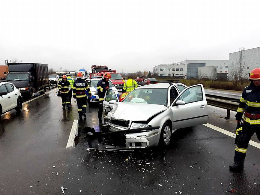 Accident rutier pe autostrada A1 Bucuresti Pitesti | imaginea 1