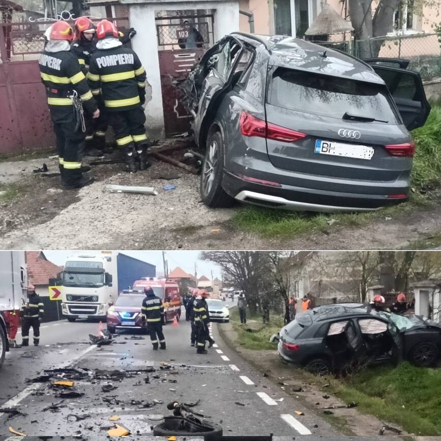Barbat ramas incarcerat  in urma unui accident rutier | imaginea 1