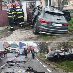 Barbat ramas incarcerat  in urma unui accident rutier | imaginea 1