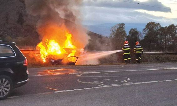 Accident rutier urmat de incendiu   Soferul a decedat | imaginea 1